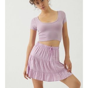 PacSun A-Line Ruffle Mini Skirt